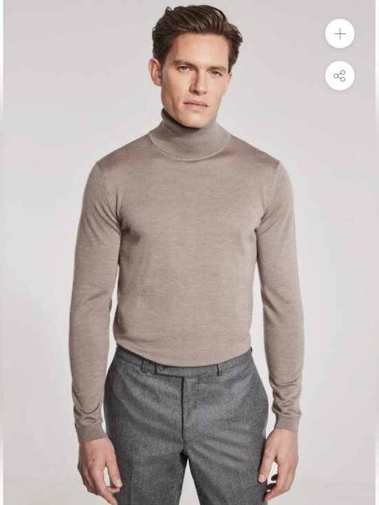Jack victor Other - JACK VICTOR wool silk cashmere gray turtleneck sweater - size medium
